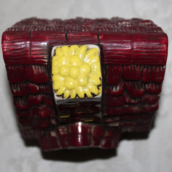 Vintage Cookie Jar | House Chalet Cabin Cookie Jar | Ceramic Canister - Picture 5 of 8